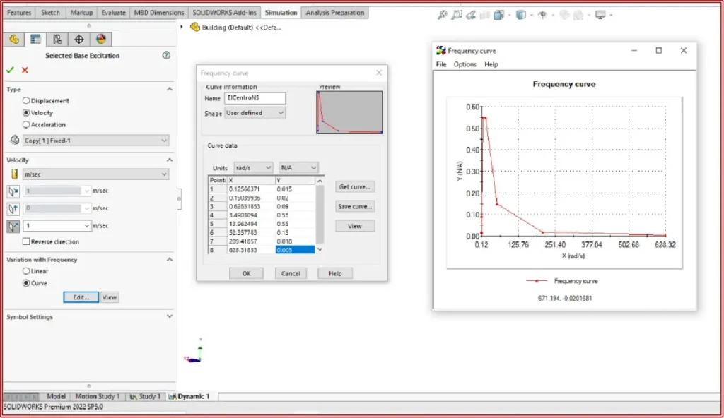 Defining a function curve in SOLIDWORKS Simulation