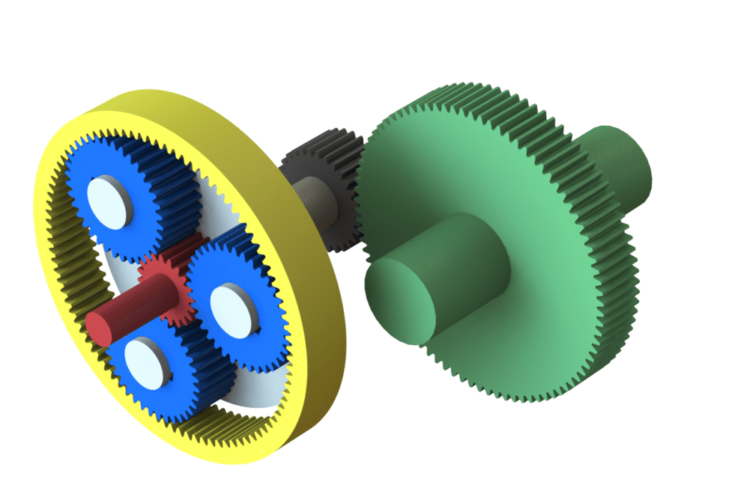 3D Epicyclic gear with compound gear arrangement